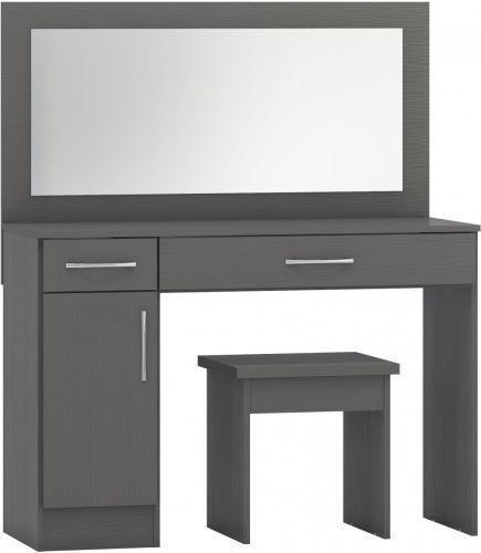 Preview of the first image of NEVADA VANITY/DRESSING TABLE IN GREY EFFECT.