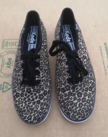 Image 2 of Keds women's cheetah leopard print sneakers trainers, rare