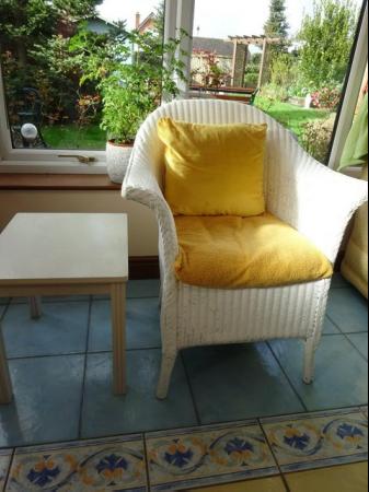 Image 1 of ORIGINAL LLOYD LOOM WHITE CHAIR=TABLE AVAILABLE