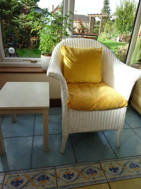 Preview of the first image of ORIGINAL LLOYD LOOM WHITE CHAIR=TABLE AVAILABLE.