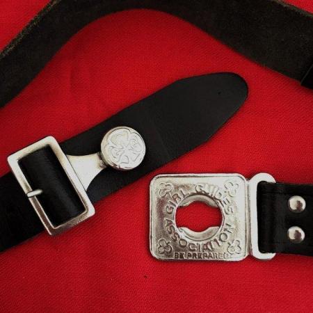 Image 2 of Vintage Girl Guides belt. Adjustable. Approx 24"-30" waist.