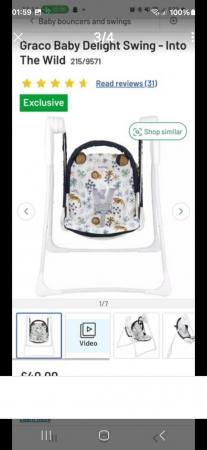 Image 2 of Graco baby delight swing  Into the wild collection