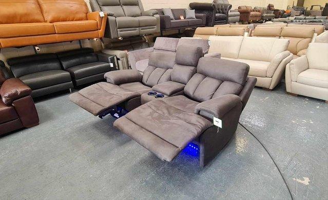 Image 7 of La-z-boy Empire grey fabric 2 seater sofa
