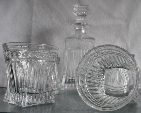 Image 1 of Decanter and Six Glasses - Never Used!!!