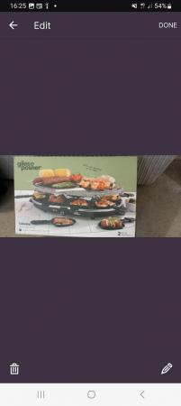 Image 1 of Gikes & posner tabletop stone raclette cooker