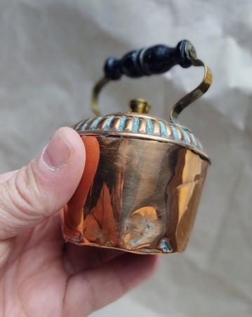Image 3 of Miniature Antique Copper Kettle