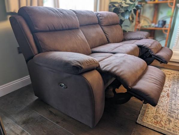 Image 2 of 3 Seater Fabric Recliner