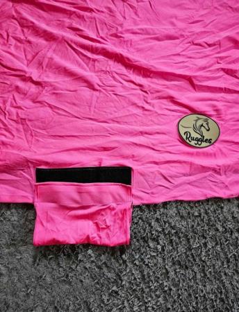 Image 3 of Miniature horse full lycra body suit - pink 3'9/4'0 size