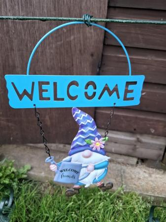 Image 3 of Wrought iron welcome garden welcome sign