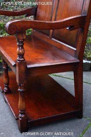 Image 14 of A TITCHMARSH AND GOODWIN TAVERN SEAT HALL SETTLE BENCH PEW