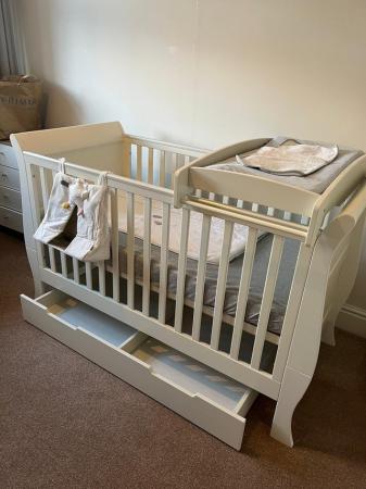 Image 2 of Baby cot, travel system and walker bundle