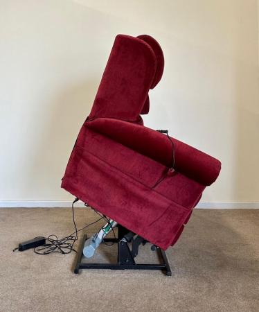 Image 18 of PRIDE ELECTRIC RISER RECLINER DUAL MOTOR RED CHAIR DELIVERY