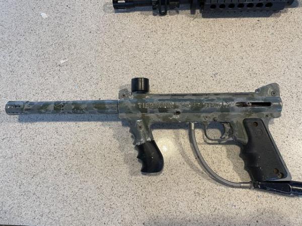 Image 3 of Tippman Paintball marker, mask, canister and silencer