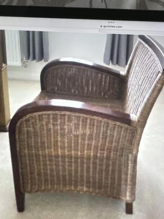 Image 3 of Two large Whicker Chairs in excellent condition