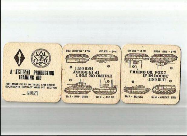 Image 1 of RARE BRITISH ARMY IN GERMANY COLD WAR BEER MATS