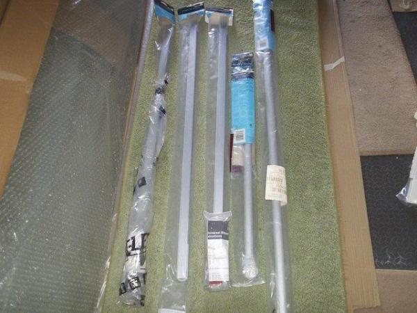 Image 1 of BRAND NEW ALUMINIUM SHOWER CURTAIN RAILS AND STRIGHT POLES