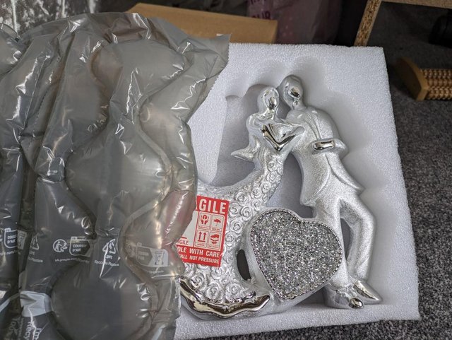 Preview of the first image of Wedding Couple Figurines Ornament.