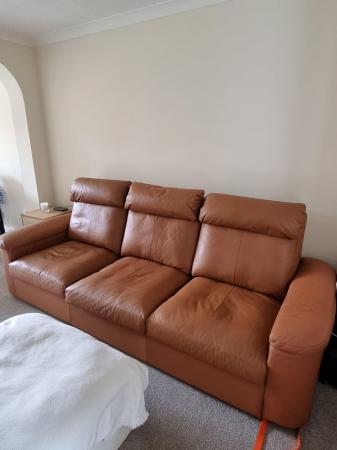 Image 3 of IKEA Beautiful Leather 3-Seater Sofa LIDHULT