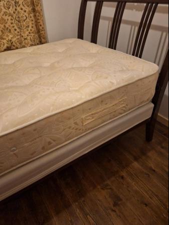 Image 6 of Antique Wooden Bed, with Bespoke Mattress.