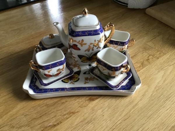 Image 2 of Miniature tea set and tray