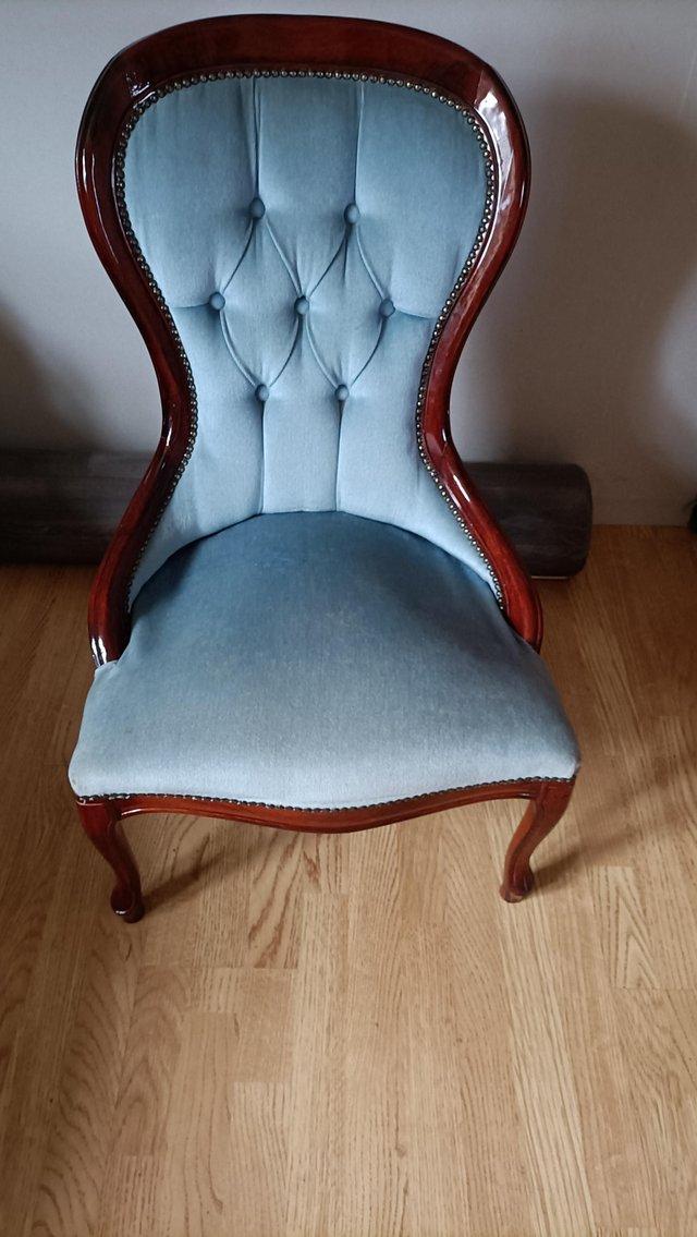 Preview of the first image of Victorian mahogany nursing/ bedroom chair.