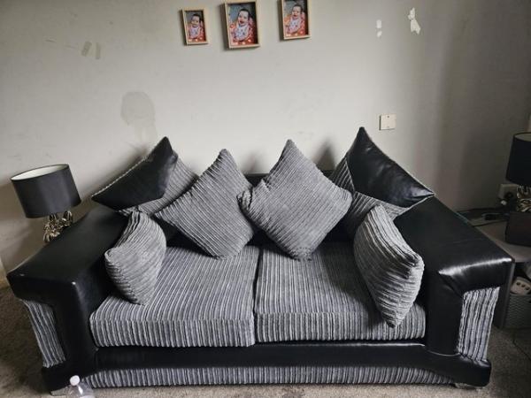 Image 2 of Grey cord 2 seater and 3 seater