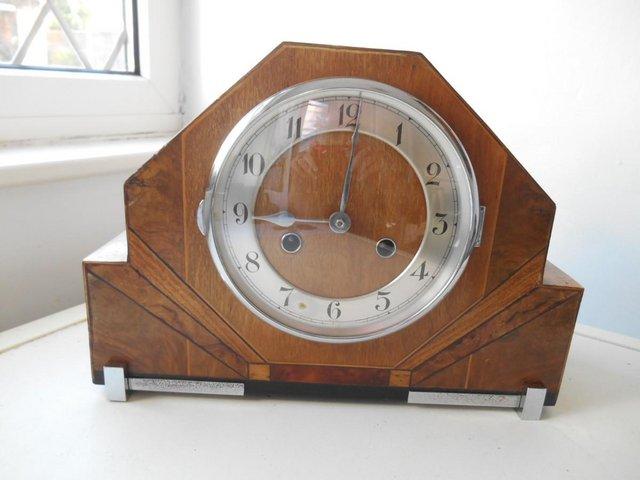 Preview of the first image of Striking Art Deco Mantle Clock.