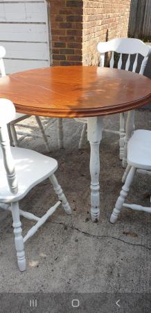 Image 4 of Farmhouse Style Dining Table And Chairs