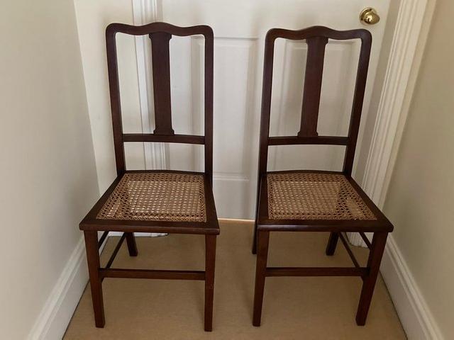 Preview of the first image of Pair of Edwardian Bedroom Chairs.