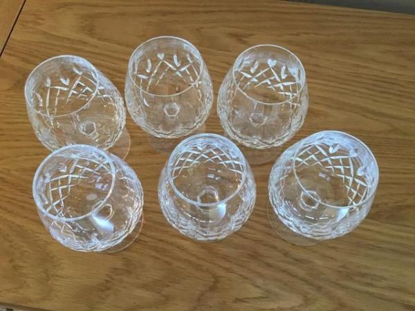 Image 3 of Waterford Lismore Crystal large brandy glasses x 6