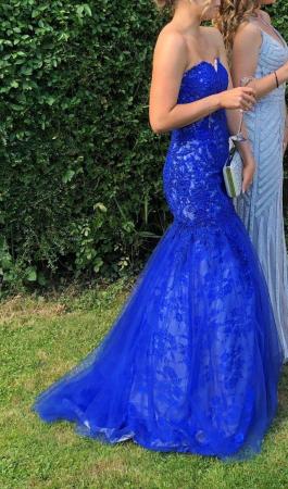 Image 2 of PROM DRESS Tiffanys Royal Blue Size 6-8