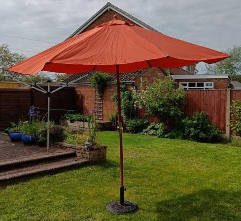 Image 1 of Large Garden Umbrella - Orange Colour