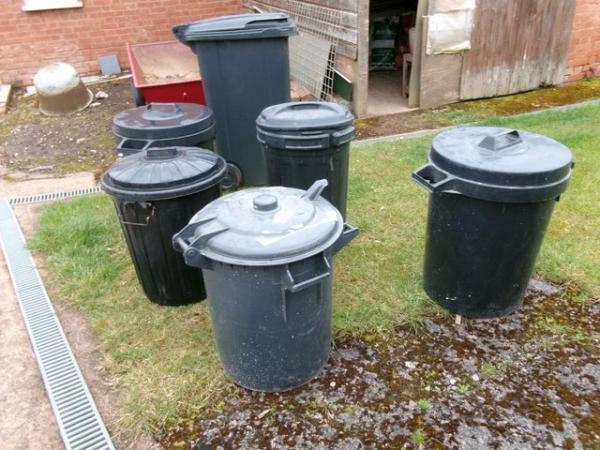 Image 1 of 5 Dustbins and 1 wheelie-bin for sale