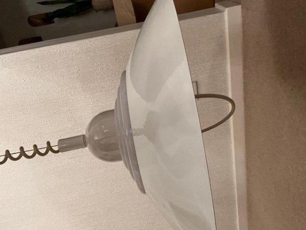 Image 1 of White, single large bulb, ceiling light