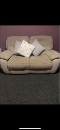 Image 1 of 2 seater sofa and 2 single chairs. All reclinable
