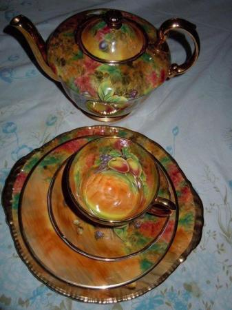 Image 3 of Tea Pot Plates Cup & Saucer Hand Painted/ Signed Baroness