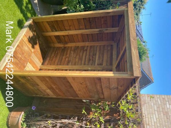 Image 12 of Pair of Rustic Bespoke Treated Garden Planters