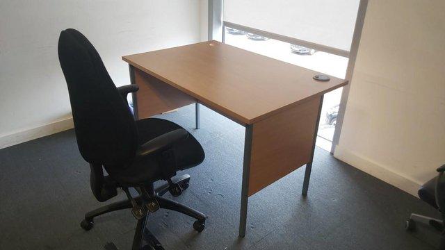 Image 1 of 10 Light Cinnamon Single Office Desks/tables/computer desks