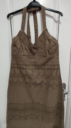 Image 4 of New NEXT Brown Halter Dress Size 12