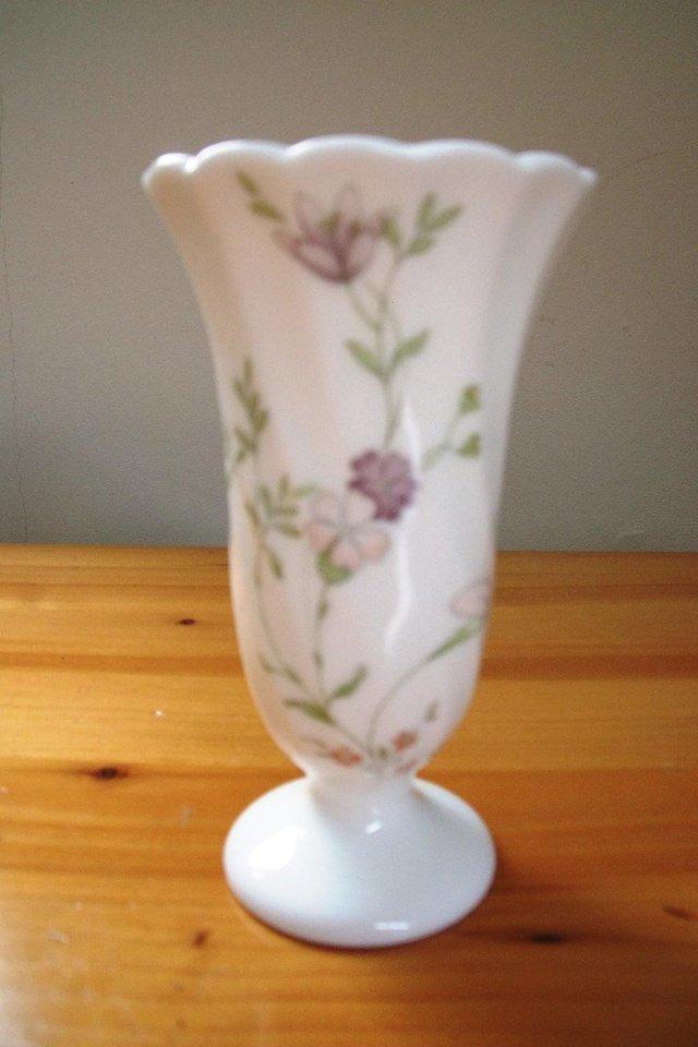 Preview of the first image of Wedgwood bone china Campion trumpet vase..