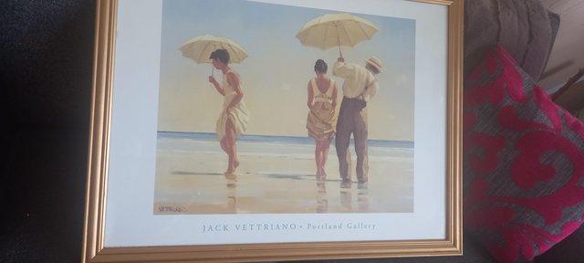 Preview of the first image of Mad Dogs By Jack Vettriano In A Wood Gilt Frame.