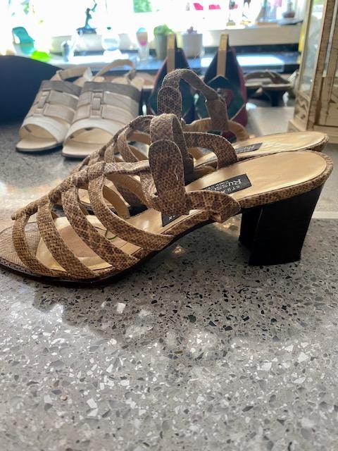 Preview of the first image of Russell & Bromley Snake skin lovely shoes size 35.