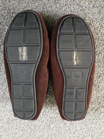 Image 2 of New Mens brown suede slippers