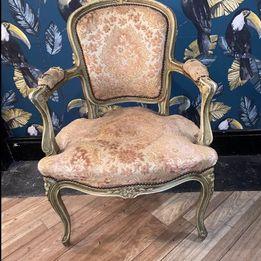 Image 3 of Lovely vintage French Louis style Carver armchair original f
