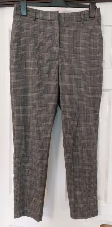 Image 1 of Primark grey checked trousers size 12