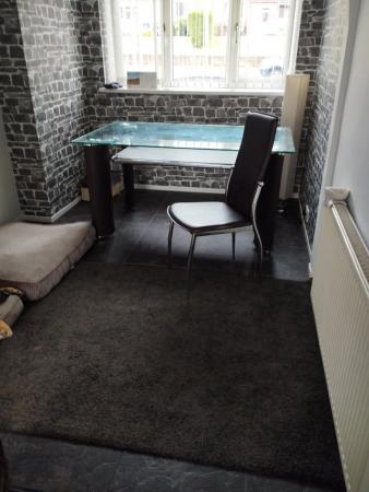 Image 1 of Free for collection dining table and 4 x leatherette chairs