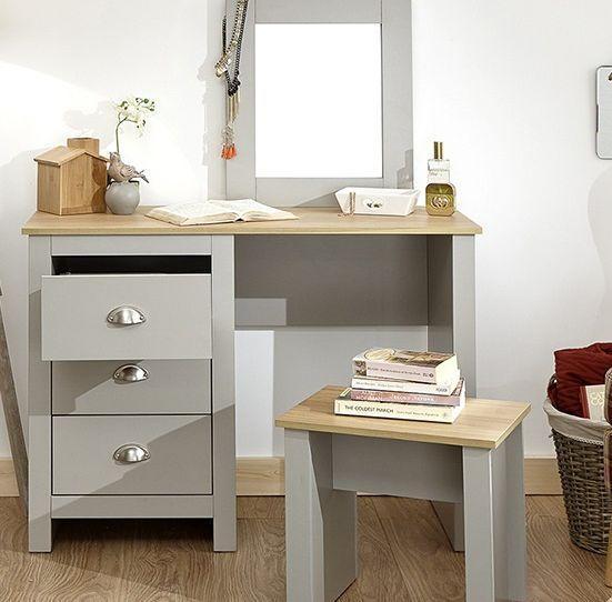 Preview of the first image of LANCASTER DRESSING TABLE SET - GREY.
