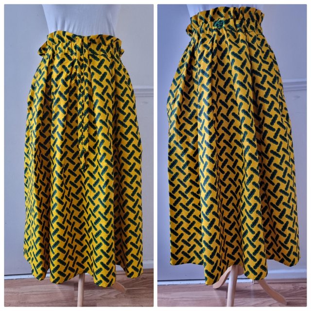 Preview of the first image of African Ankara Handmade Maxi Skirt.