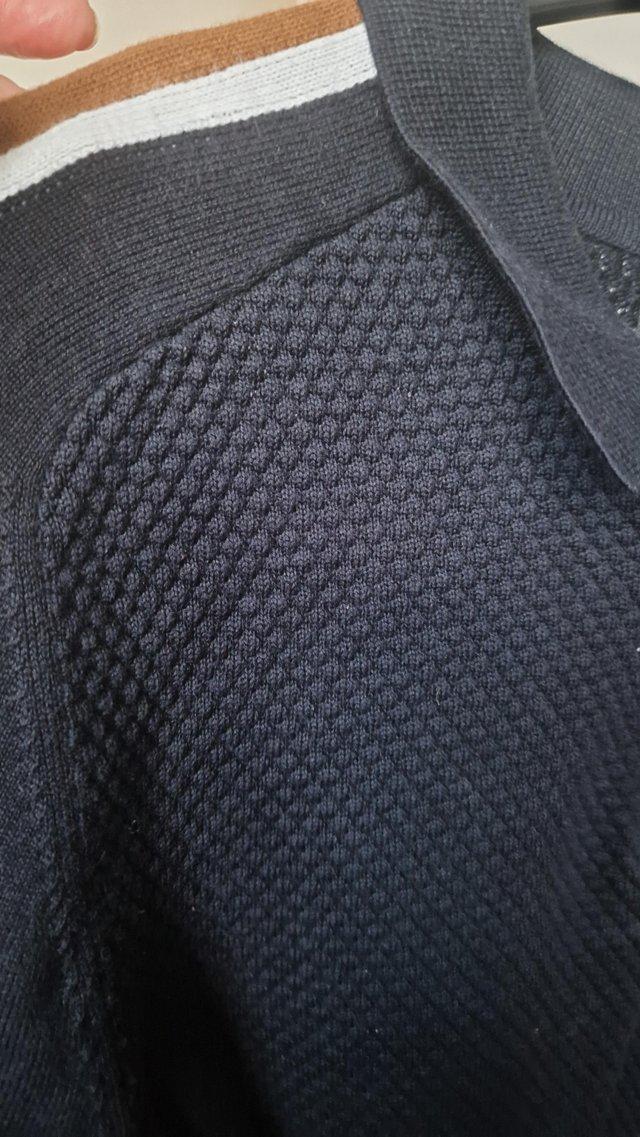 Preview of the first image of Next mens navy cotton jumper.