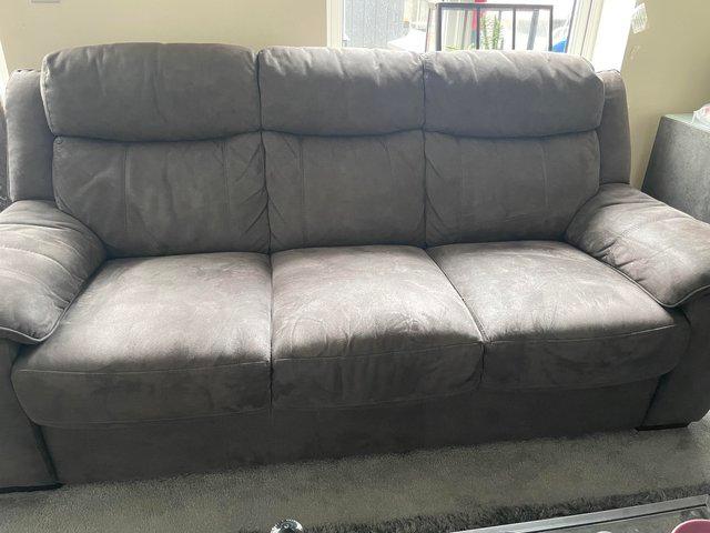 Preview of the first image of Dfs barkham 3 seater sofa only a year old.